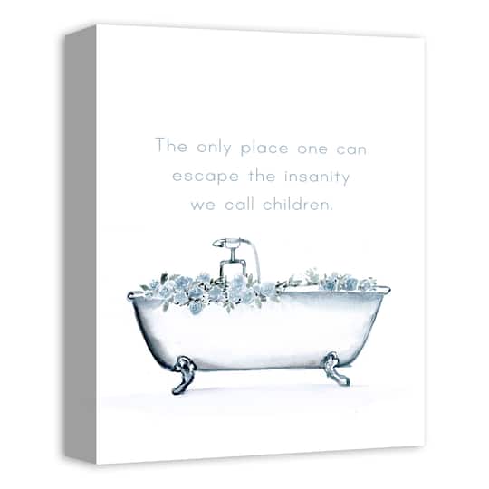 Bathtub Escape 11" x 14" Canvas Wall Art